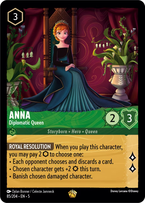 Anna - Diplomatic Queen Disney Lorcana card