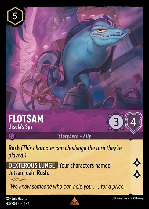 Flotsam - Ursula's Spy Disney Lorcana card