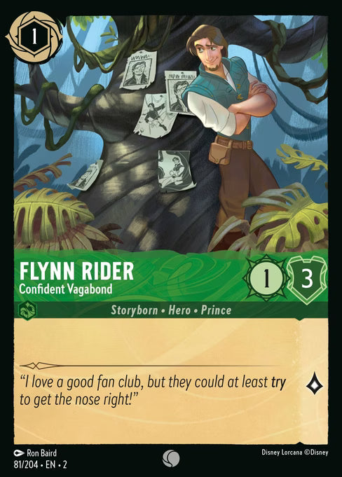 Flynn Rider - Confident Vagabond Disney Lorcana card