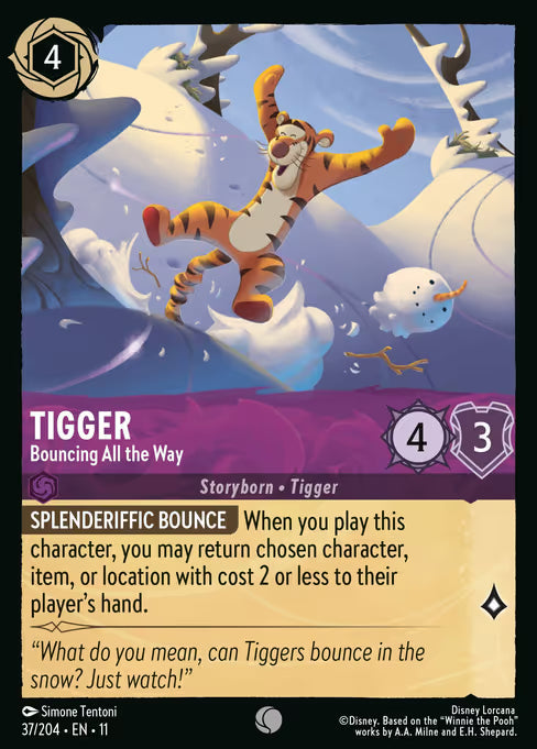 Tigger - Bouncing All the Way Disney Lorcana card
