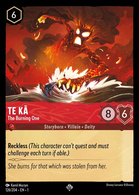 Te Kā - The Burning One Disney Lorcana card
