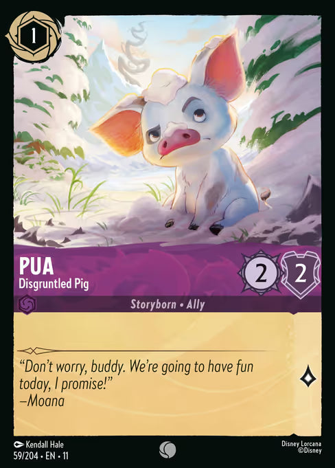 Pua - Disgruntled Pig Disney Lorcana card