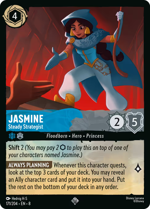 Jasmine - Steady Strategist Disney Lorcana card