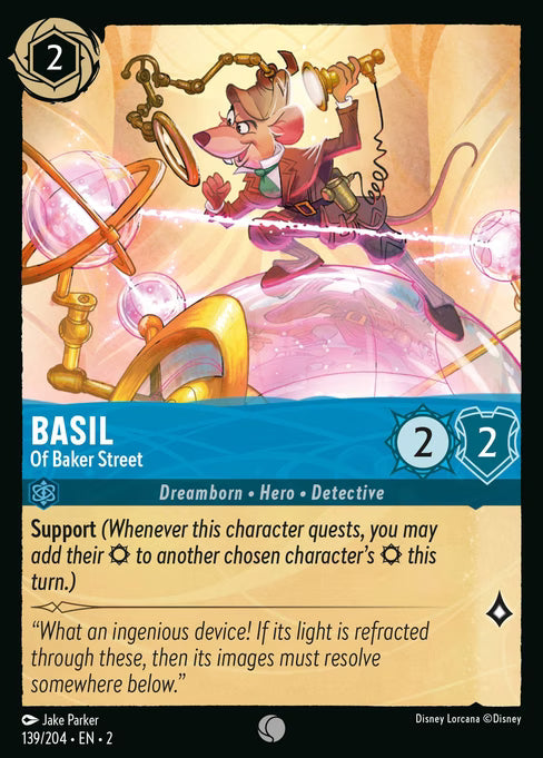 Basil - Of Baker Street Disney Lorcana card
