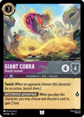Giant Cobra - Ghostly Serpent Disney Lorcana card