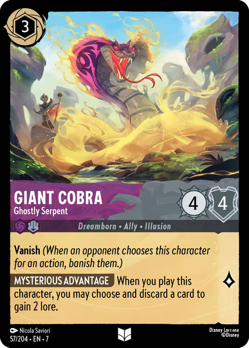Giant Cobra - Ghostly Serpent Disney Lorcana card