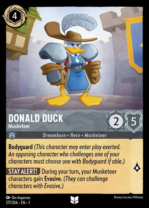 Donald Duck - Musketeer Disney Lorcana card