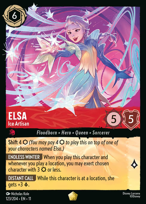 Elsa - Ice Artisan Disney Lorcana card