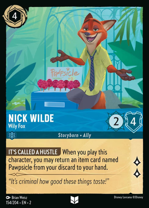 Nick Wilde - Wily Fox Disney Lorcana card