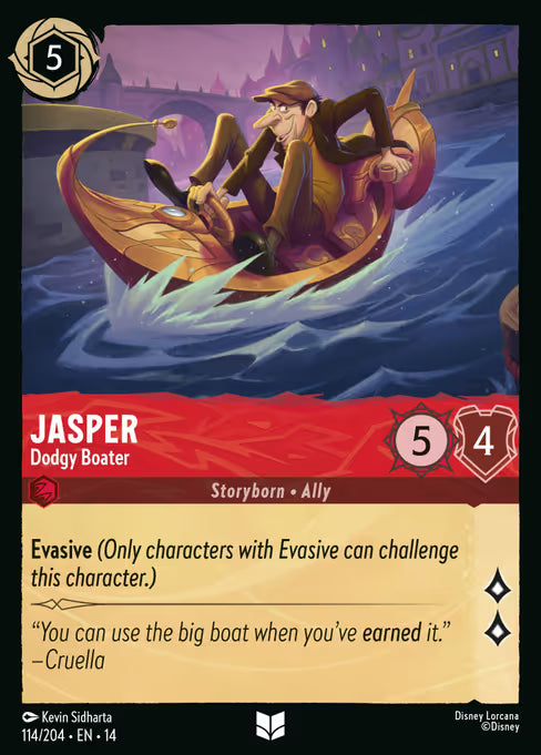 Jasper - Dodgy Boater Disney Lorcana card
