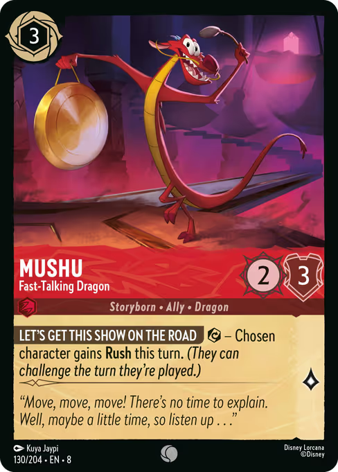 Mushu - Fast-Talking Dragon Disney Lorcana card