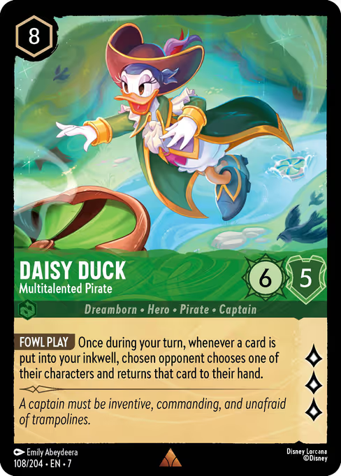 Daisy Duck - Multitalented Pirate Disney Lorcana card