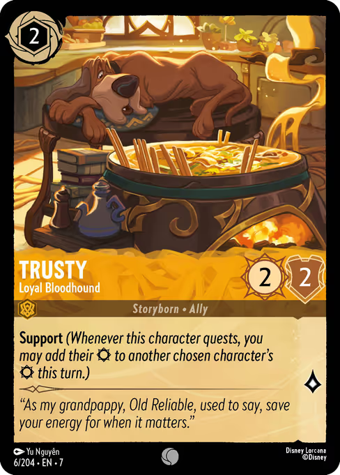 Trusty - Loyal Bloodhound Disney Lorcana card