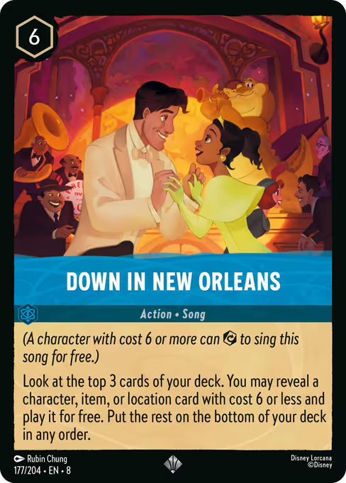 Down in New Orleans Disney Lorcana card
