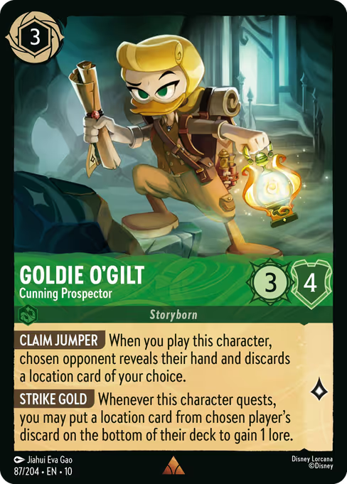 Goldie O'Gilt - Cunning Prospector Disney Lorcana card