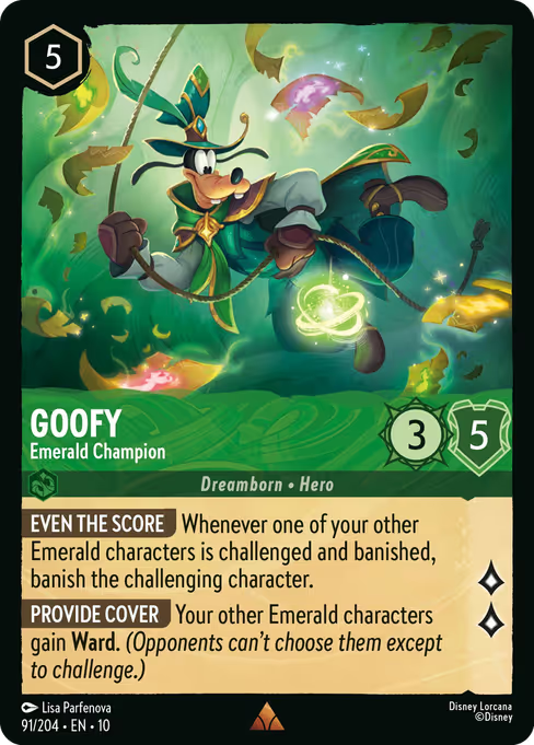 Goofy - Emerald Champion Disney Lorcana card