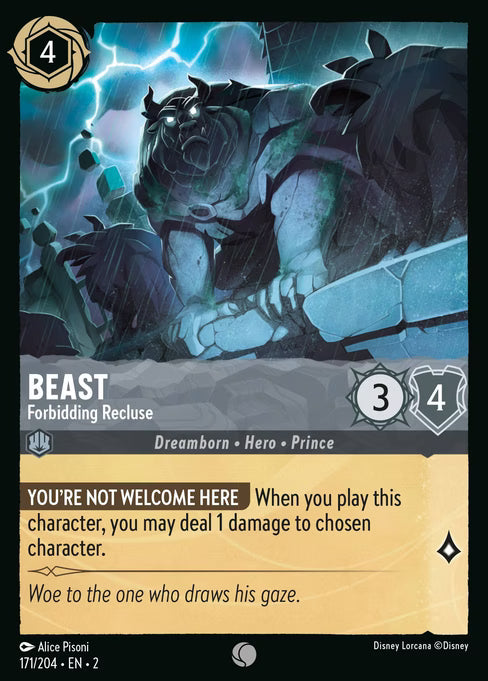 Beast - Forbidding Recluse Disney Lorcana card