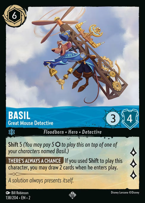 Basil - Great Mouse Detective Disney Lorcana card