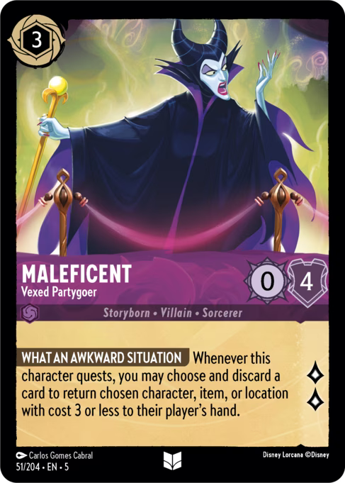 Maleficent - Vexed Partygoer Disney Lorcana card