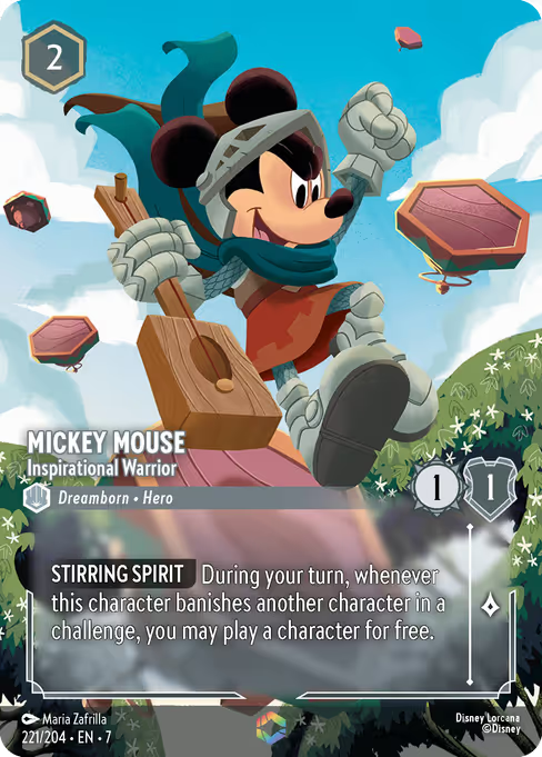 Mickey Mouse - Inspirational Warrior Disney Lorcana card