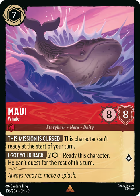 Maui - Whale Disney Lorcana card