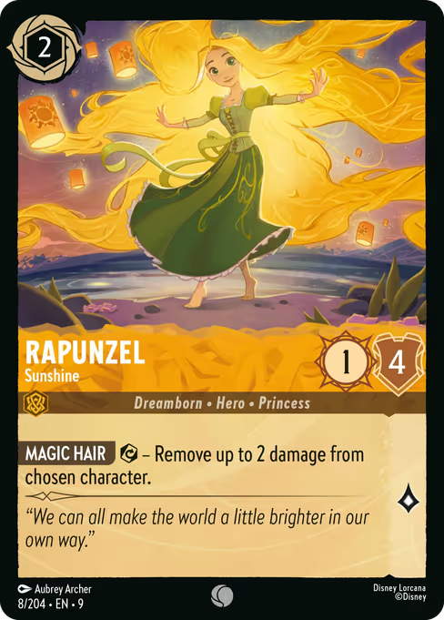 Rapunzel - Sunshine Disney Lorcana card