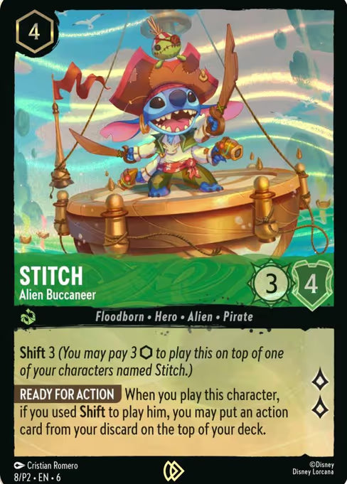 Stitch - Alien Buccaneer Disney Lorcana card