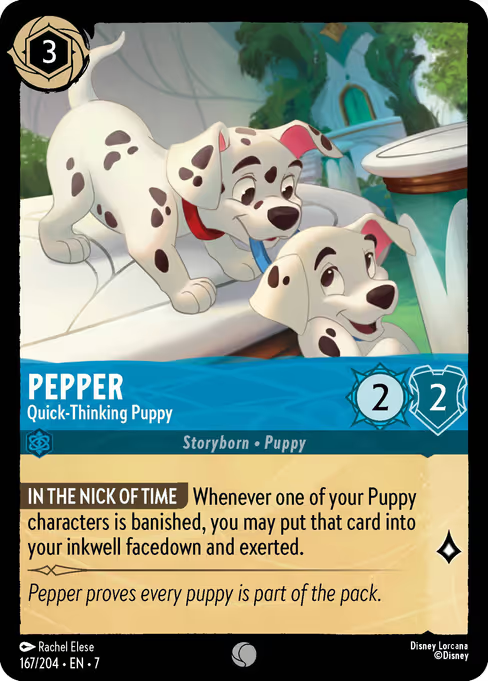 Pepper - Quick-Thinking Puppy Disney Lorcana card