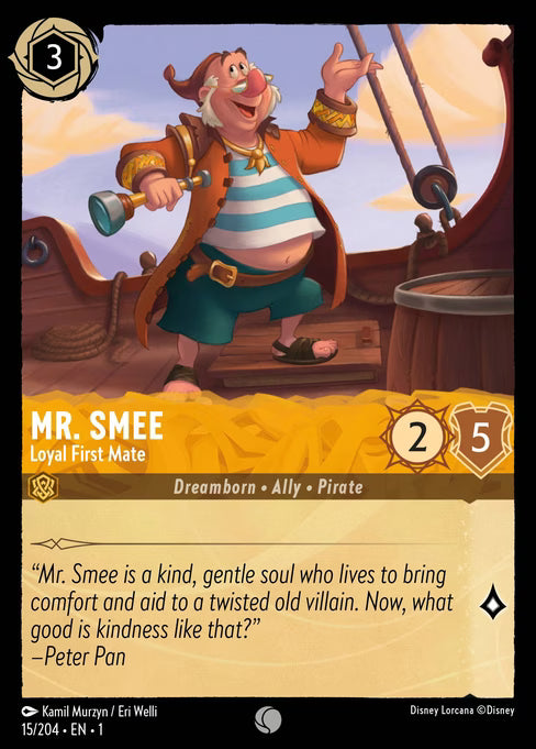 Mr. Smee - Loyal First Mate Disney Lorcana card