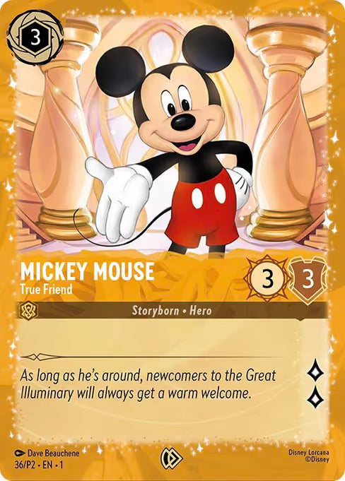 Mickey Mouse - True Friend Disney Lorcana card