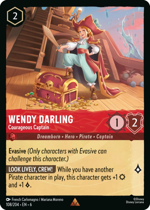 Wendy Darling - Courageous Captain Disney Lorcana card