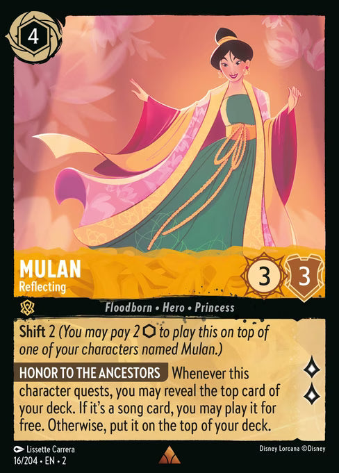 Mulan - Reflecting Disney Lorcana card