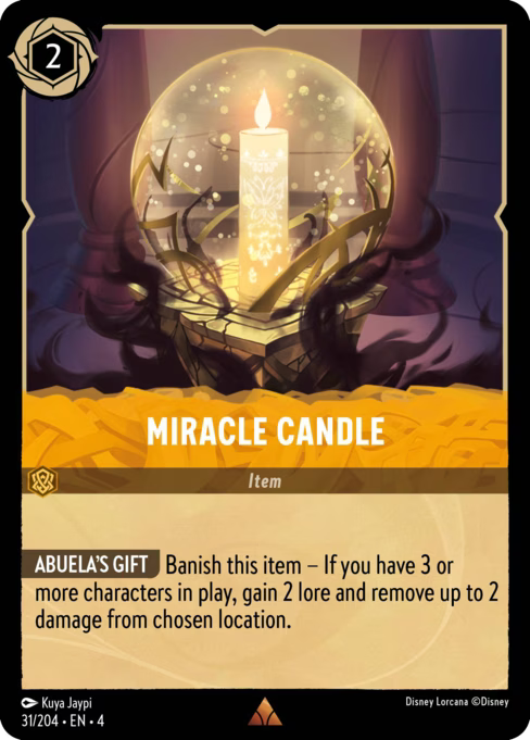 Miracle Candle Disney Lorcana card