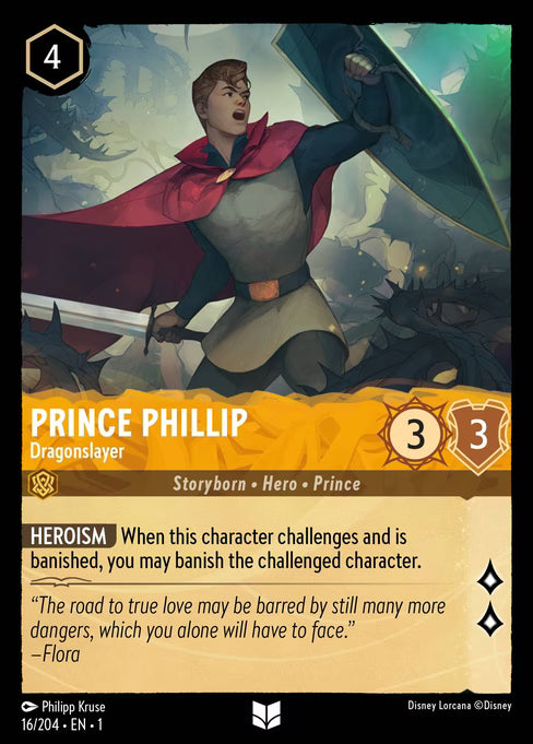 Prince Phillip - Dragonslayer Disney Lorcana card