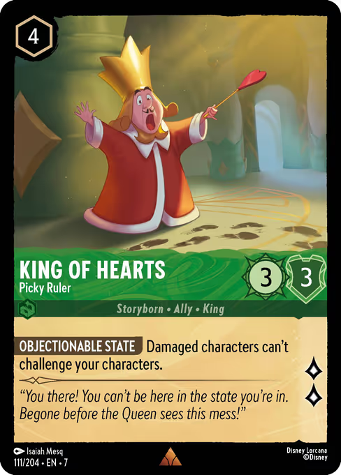 King of Hearts - Picky Ruler Disney Lorcana card