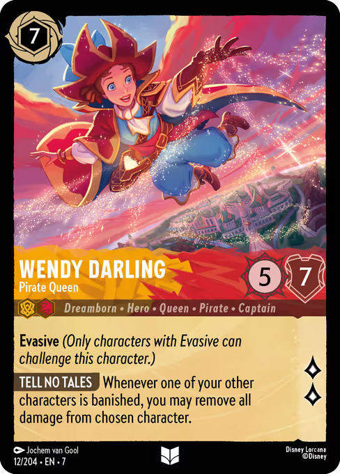 Wendy Darling - Pirate Queen Disney Lorcana card