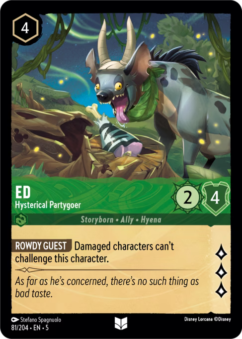 Ed - Hysterical Partygoer Disney Lorcana card