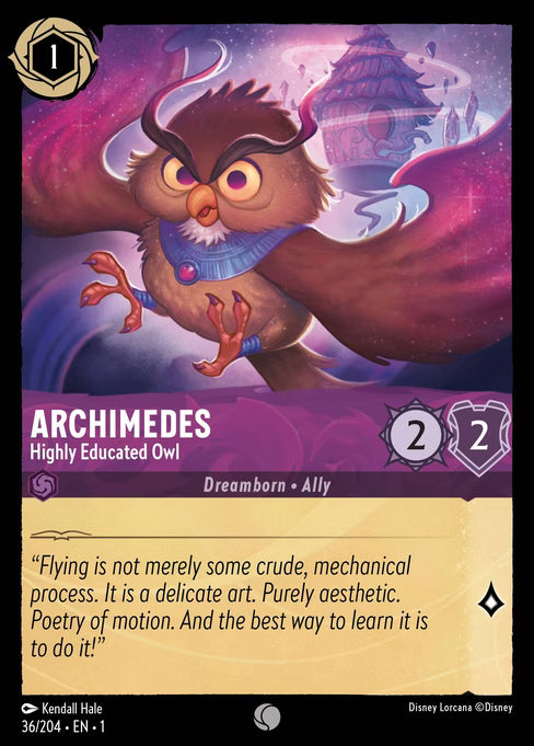Archimedes - Highly Educated Owl Disney Lorcana card