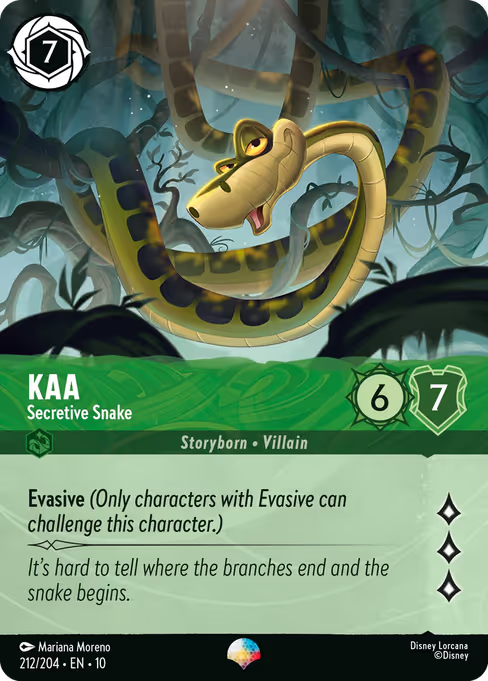 Kaa - Secretive Snake Disney Lorcana card