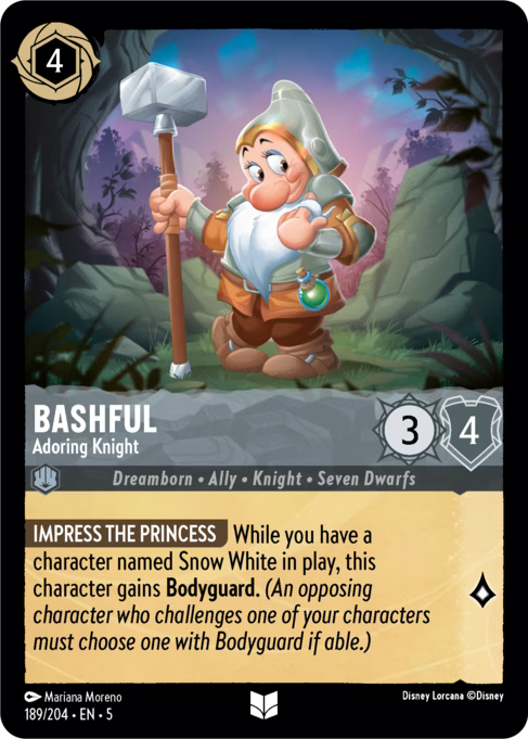 Bashful - Adoring Knight Disney Lorcana card