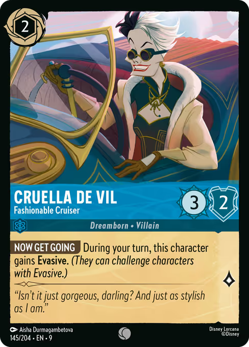 Cruella De Vil - Fashionable Cruiser Disney Lorcana card