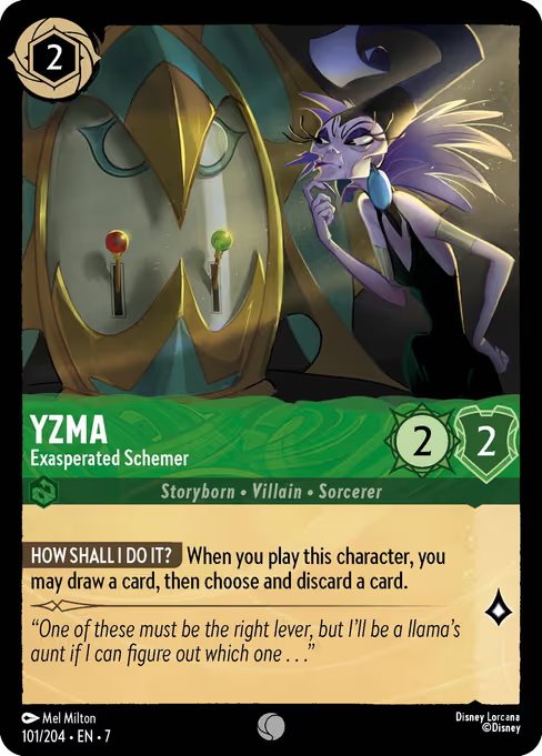Yzma - Exasperated Schemer Disney Lorcana card