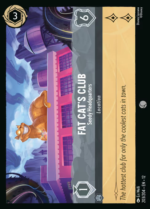 Fat Cat's Club - Seedy Headquarters Disney Lorcana card