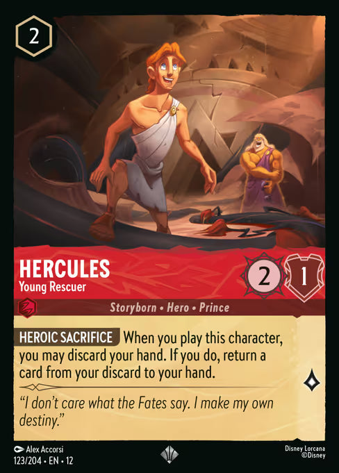Hercules - Young Rescuer Disney Lorcana card