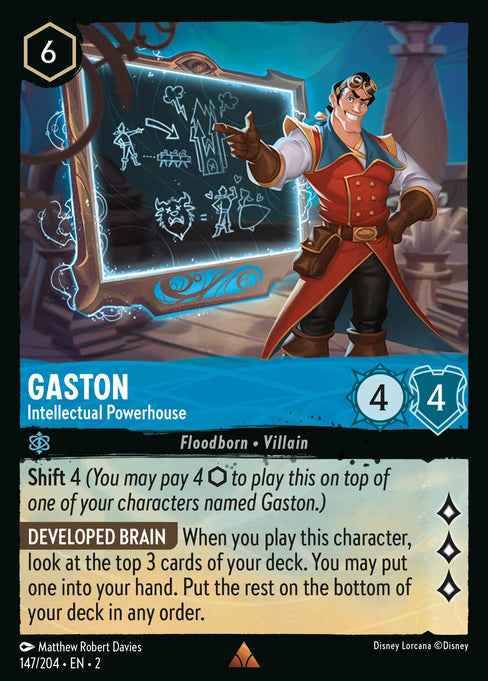 Gaston - Intellectual Powerhouse Disney Lorcana card