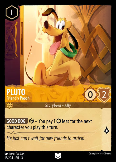 Pluto - Friendly Pooch Disney Lorcana card