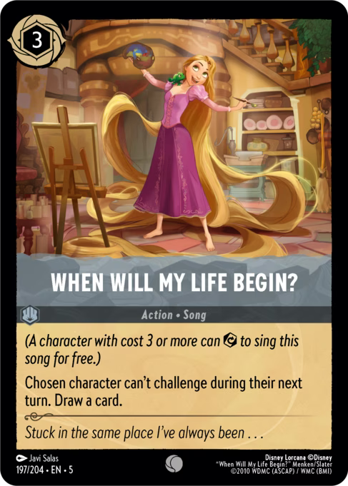 When Will My Life Begin? Disney Lorcana card