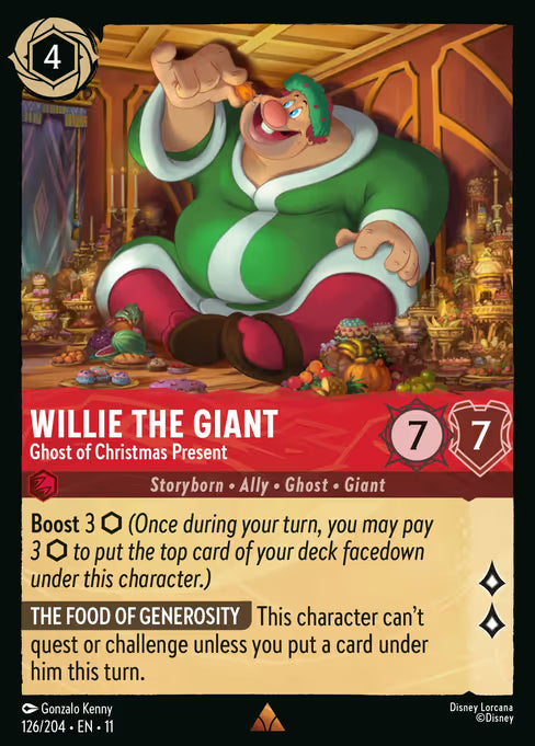 Willie the Giant - Ghost of Christmas Present Disney Lorcana card