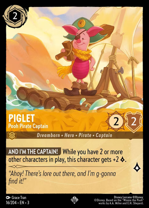Piglet - Pooh Pirate Captain Disney Lorcana card