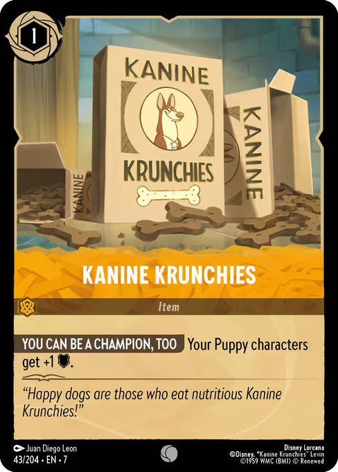 Kanine Krunchies Disney Lorcana card